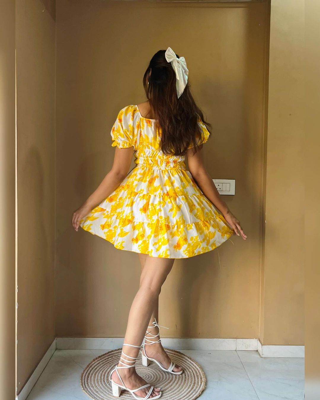 Trendy Bollywood Floral Frock