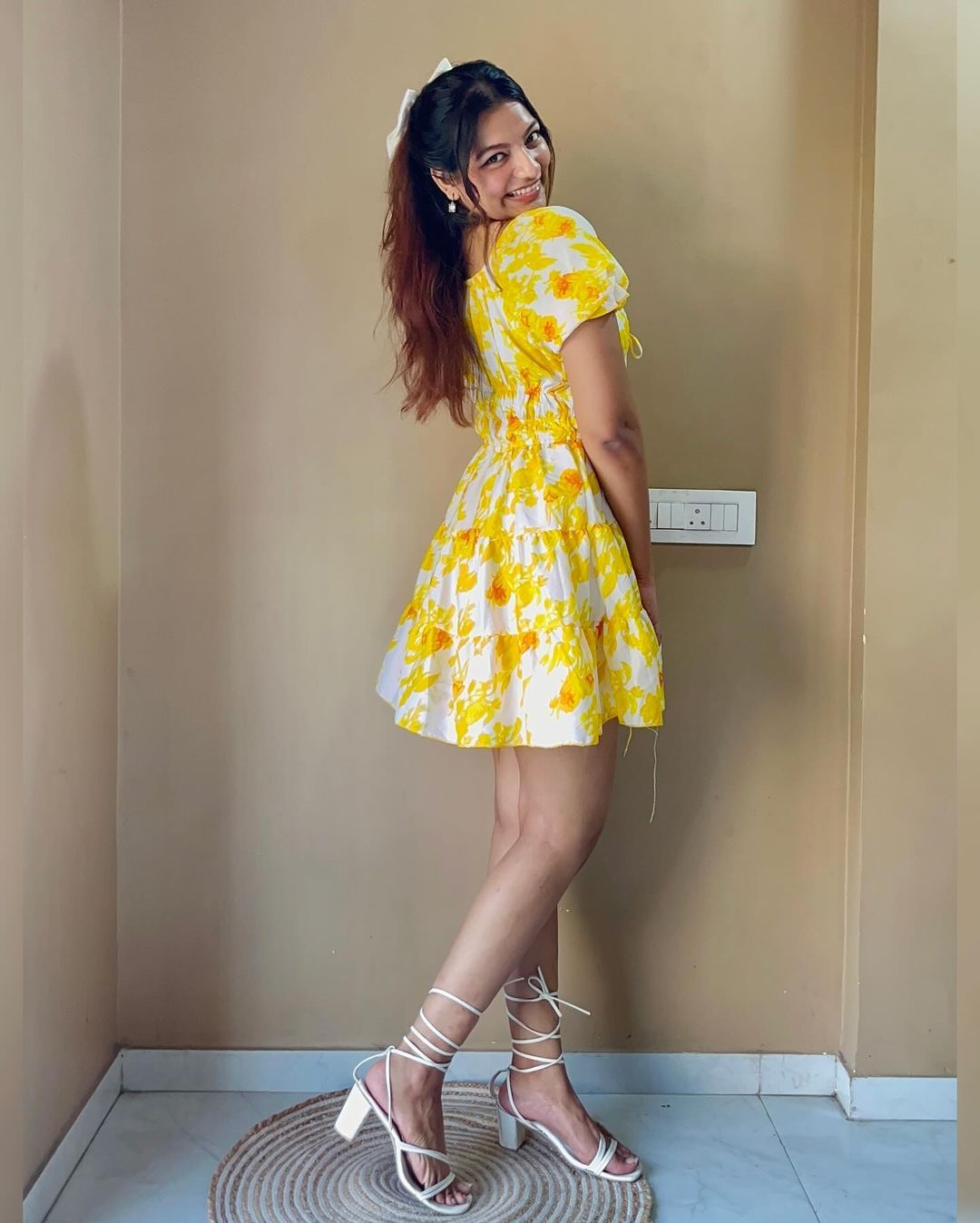 Trendy Bollywood Floral Frock