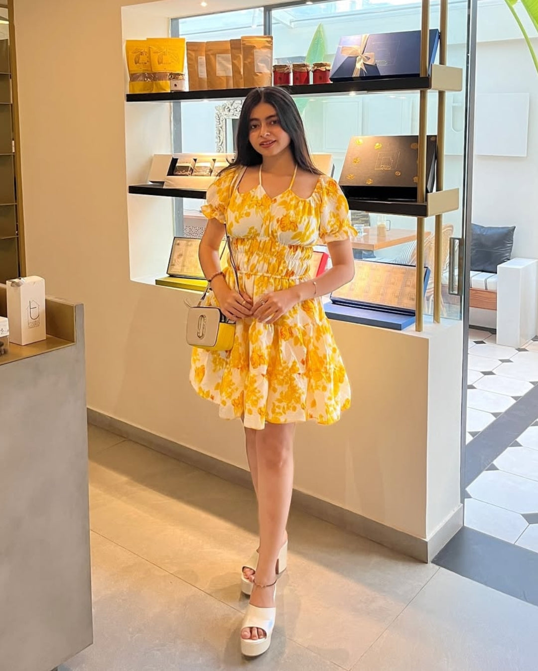 Trendy Bollywood Floral Frock